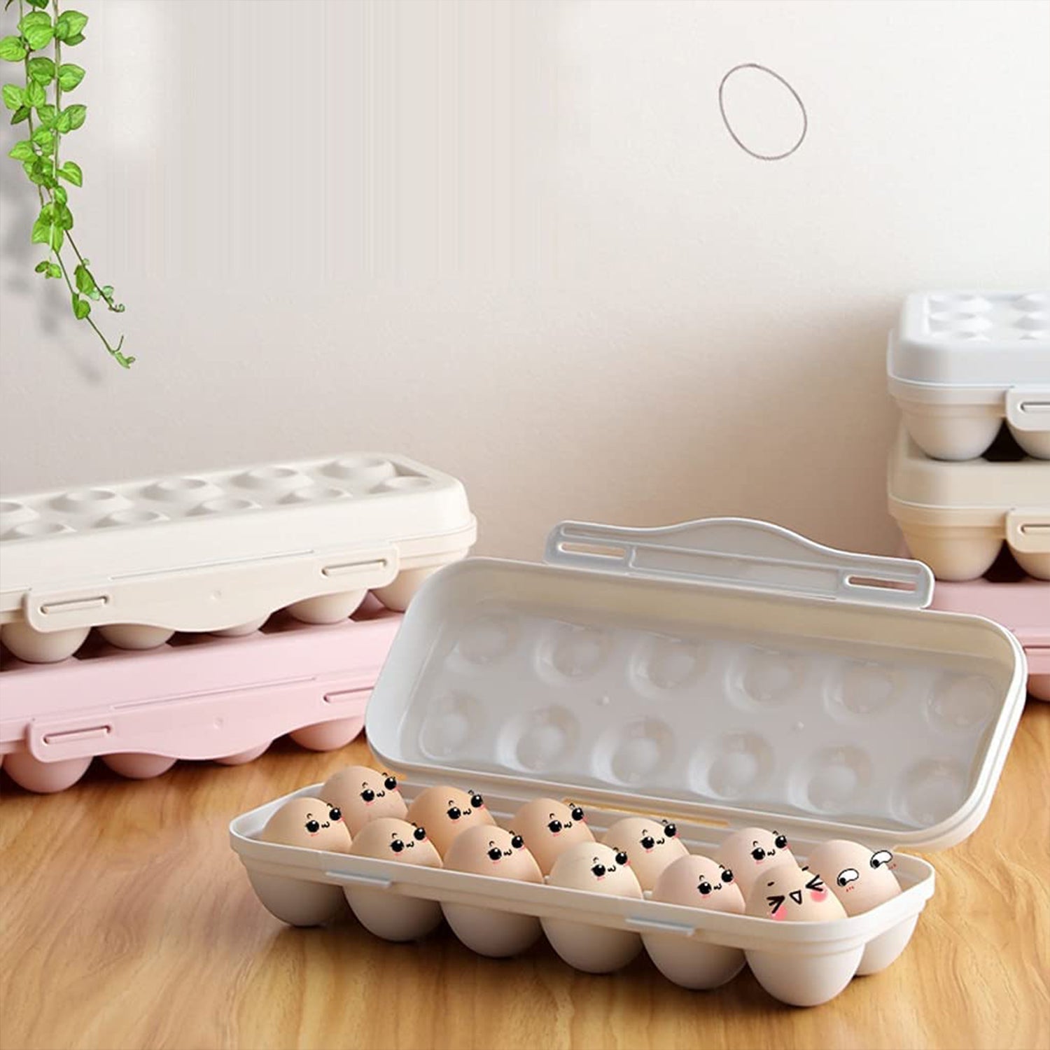 5727 18 Grid Egg Holder Storage, Shock-Proof Egg Container with Buckle, Egg Carrier, Egg Tray, Egg Shelter, Effective Full Seal, Egg House use for Fridge, Camping, Kitchen 5727 18 Grid Egg Holder Storage, Shock-Proof Egg Container with Buckle, Egg Carrier, Egg Tray, Egg Shelter, Effective Full Seal, Egg House use for Fridge, Camping, Kitchen